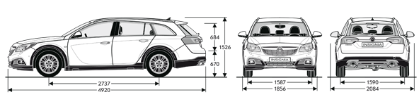 ГАБАРИТЫ НОВОГО OPEL Insignia COUNTRY TOURER.