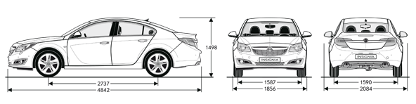 ГАБАРИТЫ OPEL INSIGNIA.