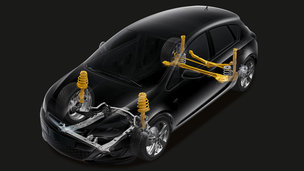 Opel Astra седан — задняя подвеска с механизмом Уатта