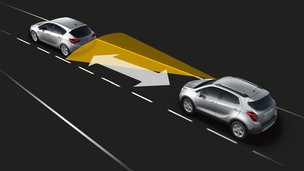 Новый Opel Mokka — система предупреждения о фронтальном столкновении (FCA)